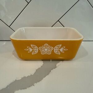 Vintage Pyrex #502 Butterfly Gold Refrigerator Casserole Dish NO Lid 502